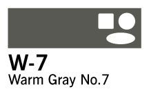 Copic Marker - W7 - Warm Grey Nr.7 - Tuschpenne, Penne, Penne, kridt & tusch