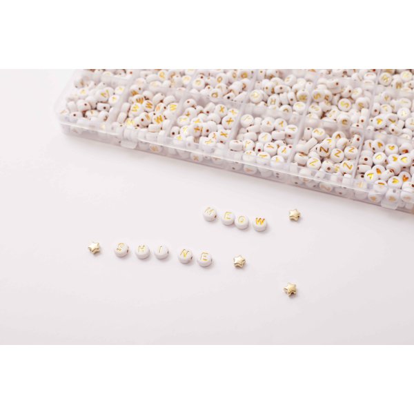 Bokstavperler Golden Touch - 1500 stk. Bokstavperler Golden Touch - 1500 stk.
