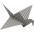 Origamipapir - sort/hvitt - 10 x 10 cm - 50 ark