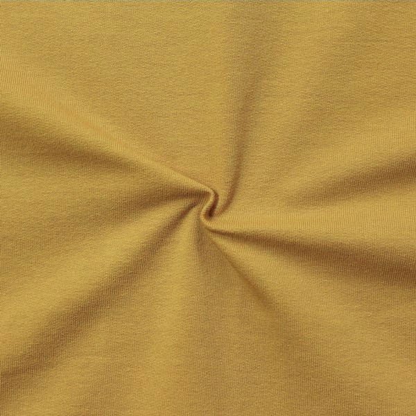 French Terry sweatshirtstof Fashion Basic 2 - 150 cm - Karrygul - Sweatshirtstoffer, Beklædningsstoffer, Stof