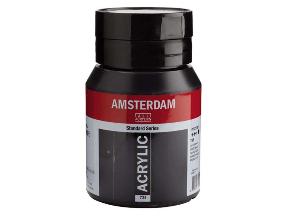 Amsterdam akrylmaling 500 ml - Oxid sort - Akrylfarver, Kunstnerfarver
