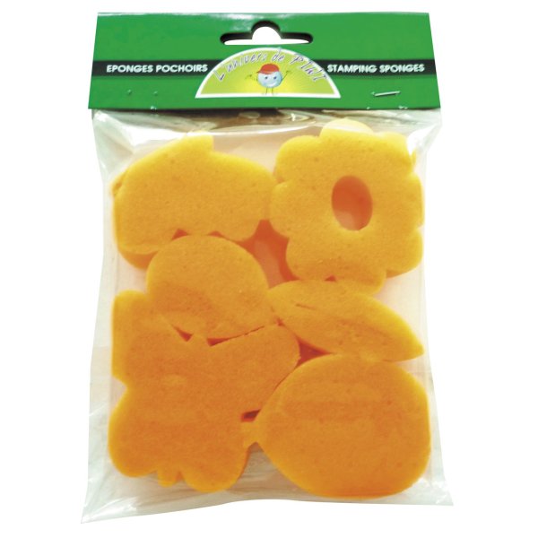 Skumgummisvampar 6-pack, 5 x 5 cm - v�rmotiv