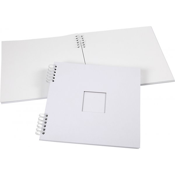 Scrapbok med spiral - vit - 30,5 x 30,5 cm Scrapbok med spiral - vit - 30,5 x 30,5 cm