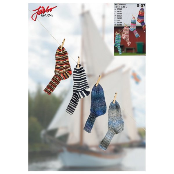 Stickmnster - Klassiska raggsockor i mellanraggi (alt1)