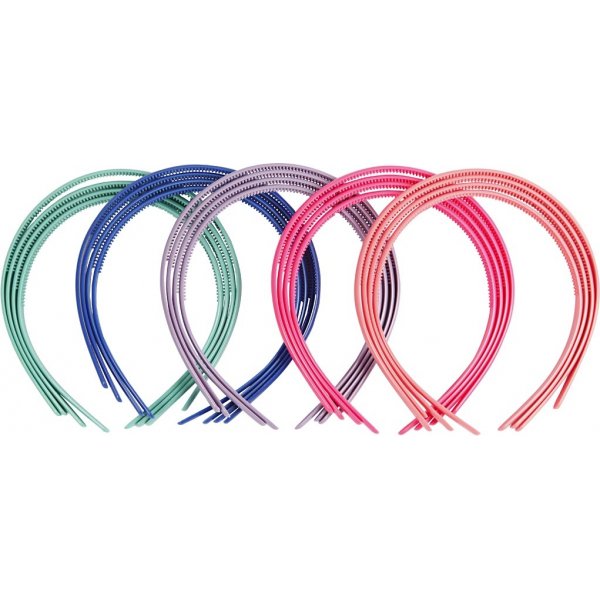 Diadem - 8 mm - mixade färger - 20 st Diadem - 8 mm - mixade färger - 20 st