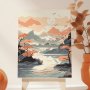 Målarset med nummer 20 x 30 cm – asiatisk motiv Målarset med nummer 20 x 30 cm – asiatisk motiv