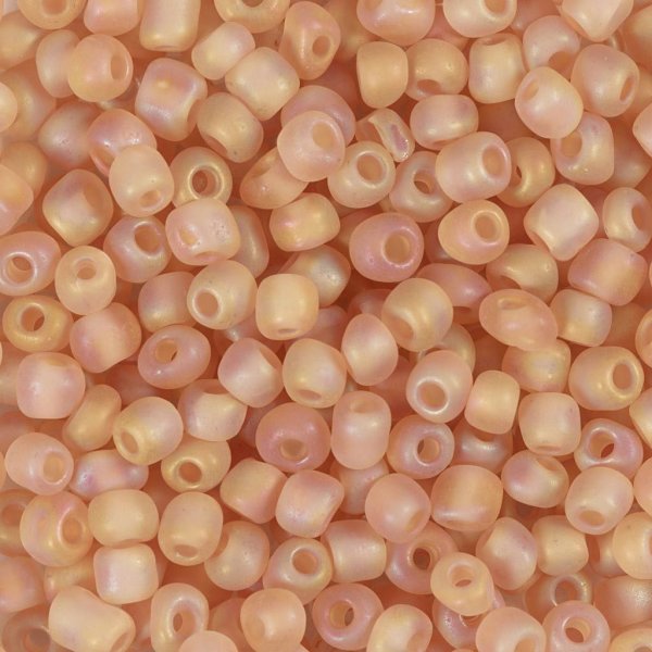 Rocaillepärlor matta frozen 4 mm Beige 25 g Rocaillepärlor matta frozen 4 mm Beige 25 g
