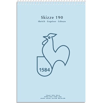 Tegneblok Hahnemühle 120g Spiralbunden - A4 - Tegneblok, Blok