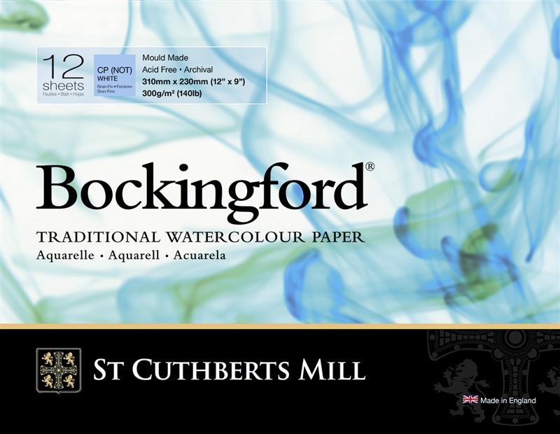 Akvarellblock Bockingford 300 G - 310 x 230 mm Not - Akvarellpapper, Block