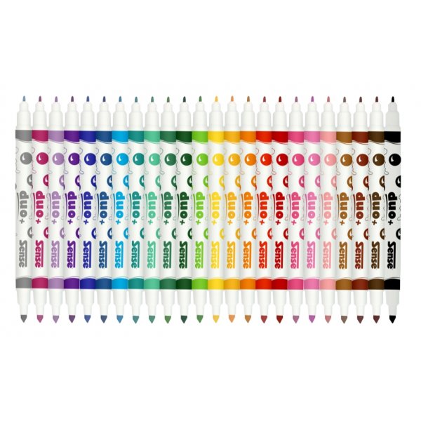 Fiberpennor Dubbelspets Sense - 24 pennor