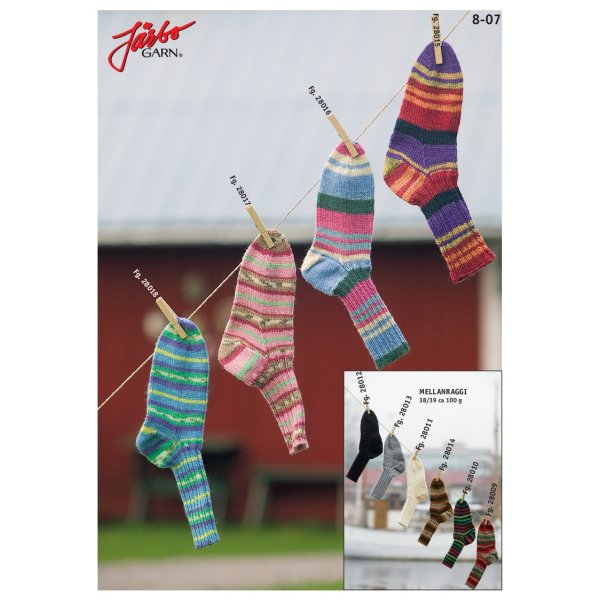 Stickmnster - Klassiska raggsockor i mellanraggi (alt1)