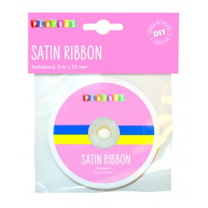 Satinband gul & bl�