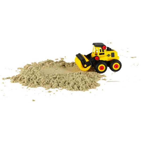Kinetisk sand byggset 1100 g med formar, fordon och figurer - Kreativ lek