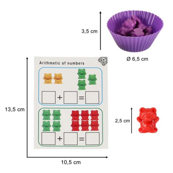Räkneset med björnar Montessori 44 delar Räkneset med björnar Montessori 44 delar