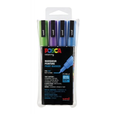 Poscaset PC -3m Blue/Green Glitter - 4 penner