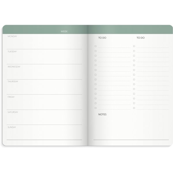 Week Planner undated - Blue Week Planner undated - Blue
