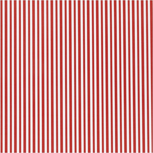 Presentpapper - röd/vit - Ränder - 5 m Presentpapper - röd/vit - Ränder - 5 m