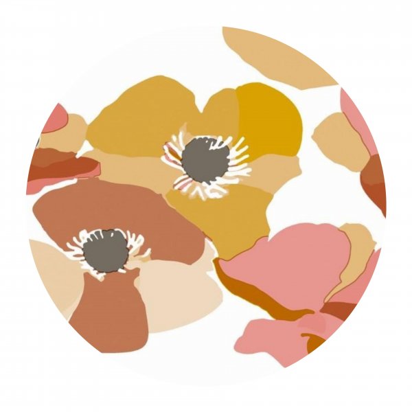 Vaxduk f�rdigsydd Keshi coral rund 160 cm