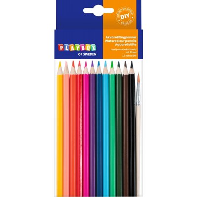 Akvarellpenner - ulike farger - 12 stk