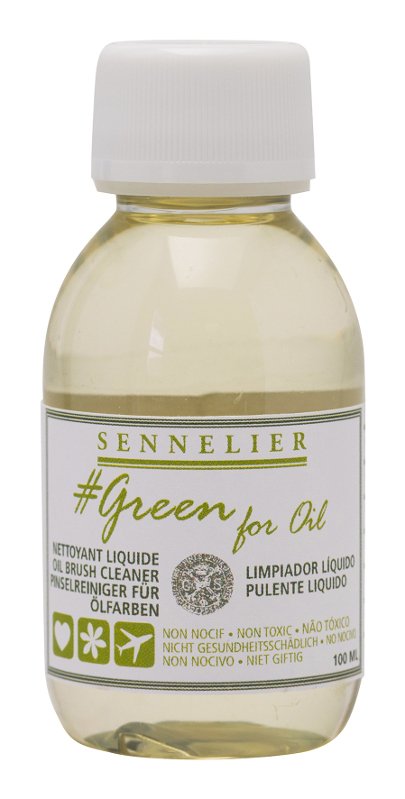 Oliemedium Sennelier Greenforoil 100 ml - Brush Cleaner - Medium til oliemaling, Malermedium, Fernis og kunstner medier til kunstmaling