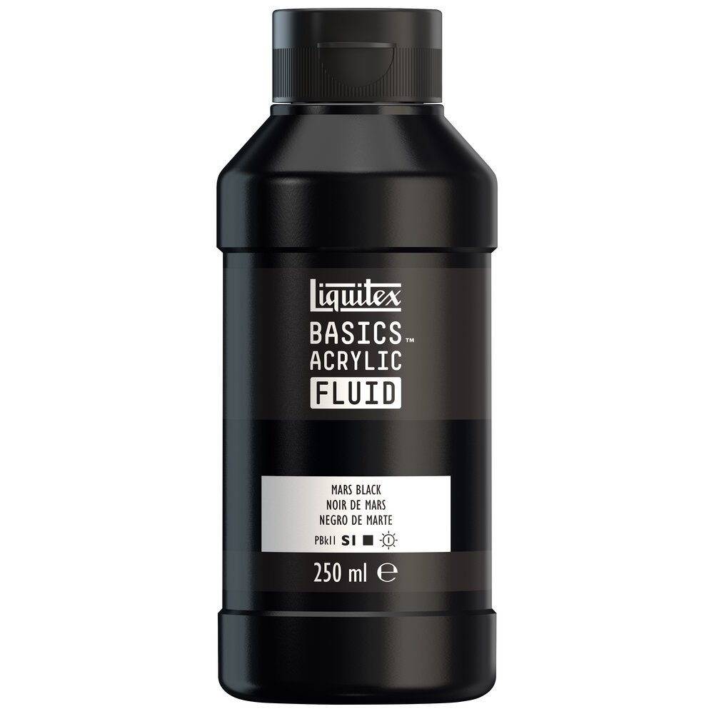 Akrylfärg - Liquitex Basics Fluid - 250ml - Mars Black - Akrylfärger, Konstnärsfärger