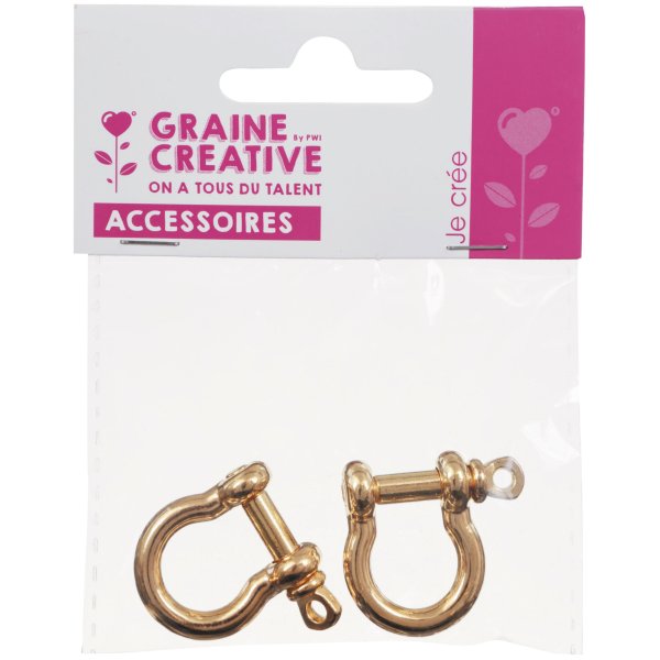 Metallshacklar i guld, 22 x 27 mm, 2-pack Metallshacklar i guld, 22 x 27 mm, 2-pack