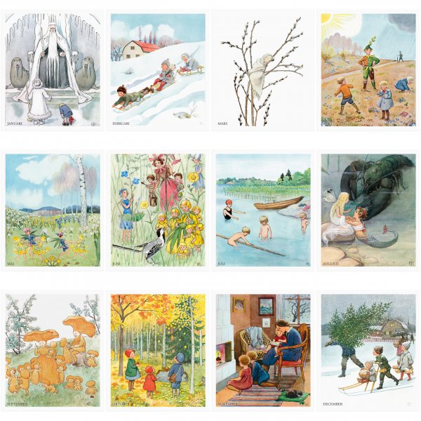 Månadstavla - Elsa Beskow Månadstavla - Elsa Beskow