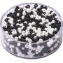 Glasp�rlor BohemRocaille 2,5 mm, 17 g, svart och vitt
