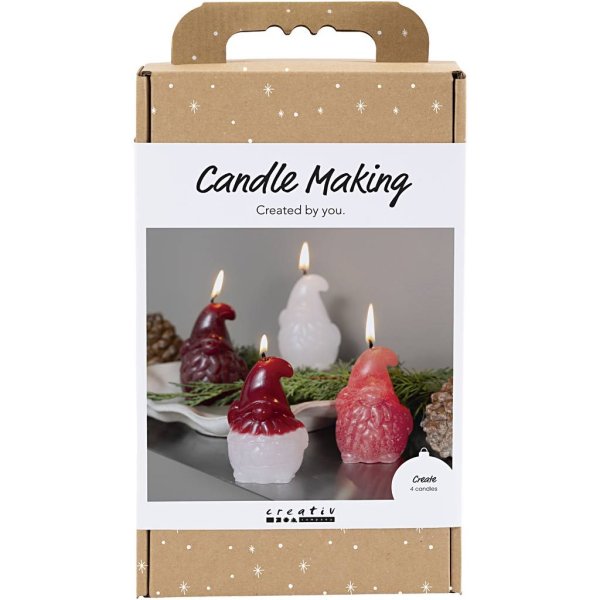 DIY Lysstøbesæt Julemanden 4-pak Rød - Paraffinvoks DIY Lysstøbesæt Julemanden 4-pak Rød - Paraffinvoks