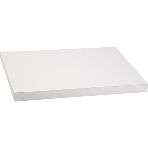 Färgad kartong - vit - A3 - 250 g - 100 ark Färgad kartong - vit - A3 - 250 g - 100 ark