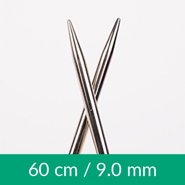 Cirkulære strikkepinde - Messing - 60 cm 9,00 mm / 23,6 tommer US 13 - Rundpinde, Strikkepinde, Strikning, Strikke, hækle, knytte og væve