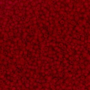 Rocaillepärlor matt frozen Röd 1,7 mm 25 g Rocaillepärlor matt frozen Röd 1,7 mm 25 g
