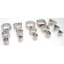 Metallutstickare, 15-pack i olika former och storlekar Metallutstickare, 15-pack i olika former och storlekar