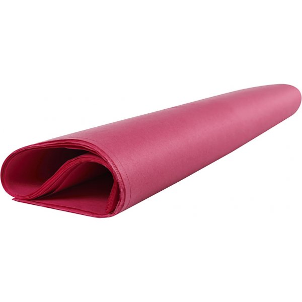 Silkespapper - rosa - 50 x 70 cm - 14 g -25 ark Silkespapper - rosa - 50 x 70 cm - 14 g -25 ark