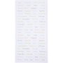 Klistremerkeark Baby pastellfarger engelske ord 12x23 cm 2x84 stk Klistremerkeark Baby pastellfarger engelske ord 12x23 cm 2x84 stk