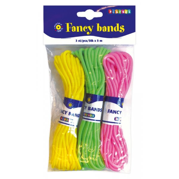 Fancybands 3-pack 5 m - Gul, Grn, Rosa