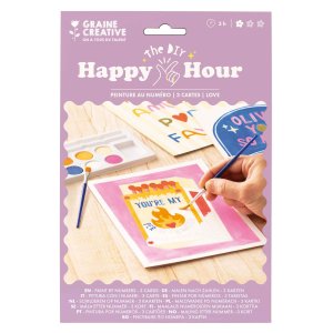 Måla efter nummer Happy Hour - Love, 3 kort Måla efter nummer Happy Hour - Love, 3 kort