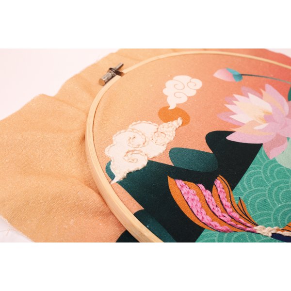 Punch needle-kit med koifisk, 25 cm