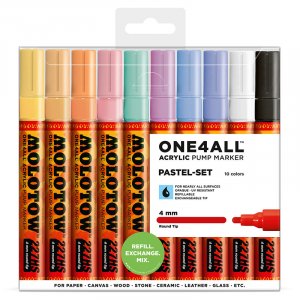 Akrylmarker One4All 4 mm 10 penne - Pastel