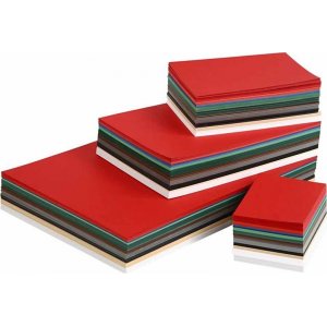 Julepap - blandede farver - A3, A4, A5, A6 - 900 ark