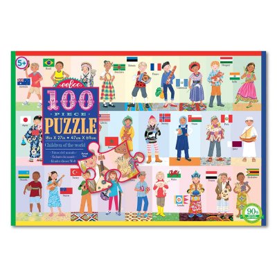 Puslespill 100 brikker - Barn og verden