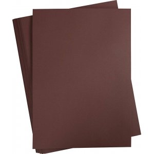 Farget papp - mrkebrun - A2 - 180 g - 100 ark