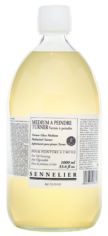 Oliemedium Sennelier 1 Liter - Turner Painting Medium - Medium til oliemaling, Malermedium, Fernis og kunstner medier til kunstmaling
