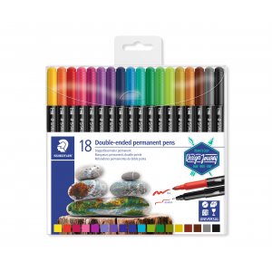 Dobbeltsidige permanente penner Design Journey - 18 penner