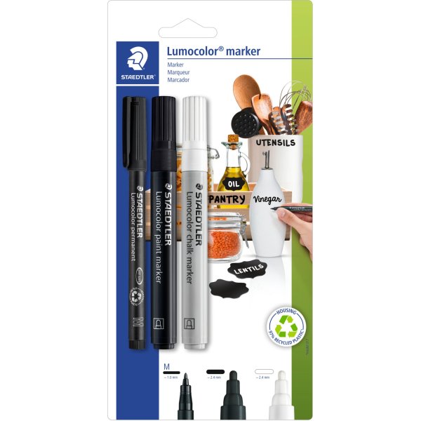 Lumocolor tusch 3-pak Blandede varianter - Blisterpakning Lumocolor tusch 3-pak Blandede varianter - Blisterpakning
