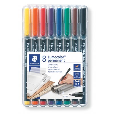 OH Pen Lumocolor Permanent 0,6 mm - 8 penner