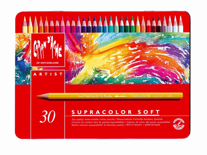 Akvarelpen Caran D ́Ache Supracolor - Sort 330 (30) - Akvarelblyanter, Penne, Penne, kridt & tusch