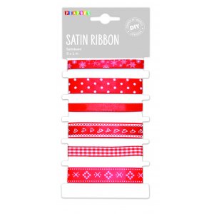 Satinband mix - 6 st