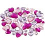 Rhinestones - lilla - 6+10+14 mm - 252 stk