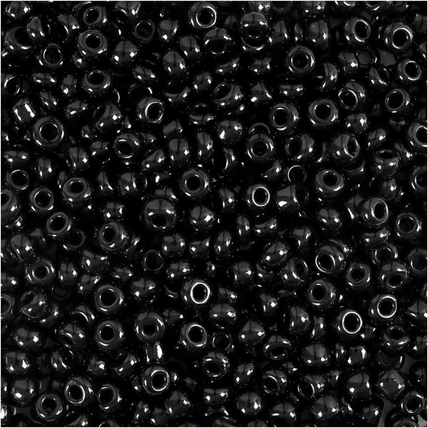 Rocaillepärlor 3 mm Svart 25 g Rocaillepärlor 3 mm Svart 25 g